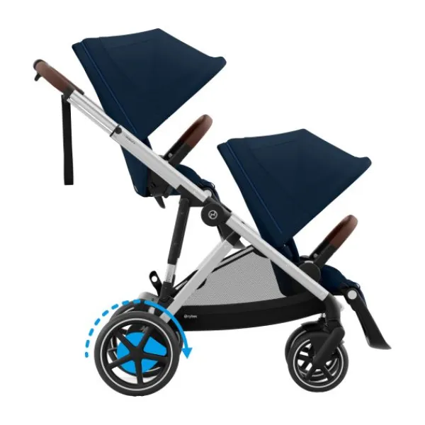 Cybex eGazelle S Almond Beige/Beige> Tweeling Kinderwagens|Duo Kinderwagens