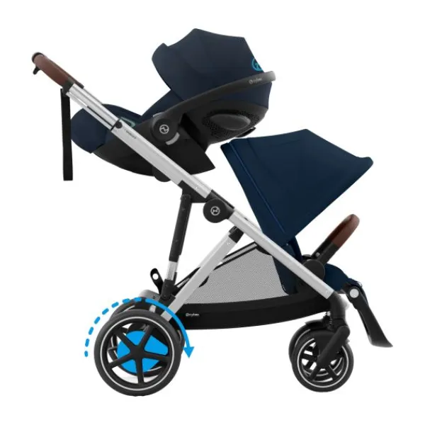 Cybex eGazelle S Almond Beige/Beige> Tweeling Kinderwagens|Duo Kinderwagens