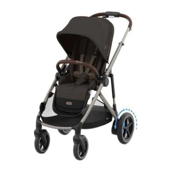 Cybex eGazelle S Almond Beige/Beige> Tweeling Kinderwagens|Duo Kinderwagens