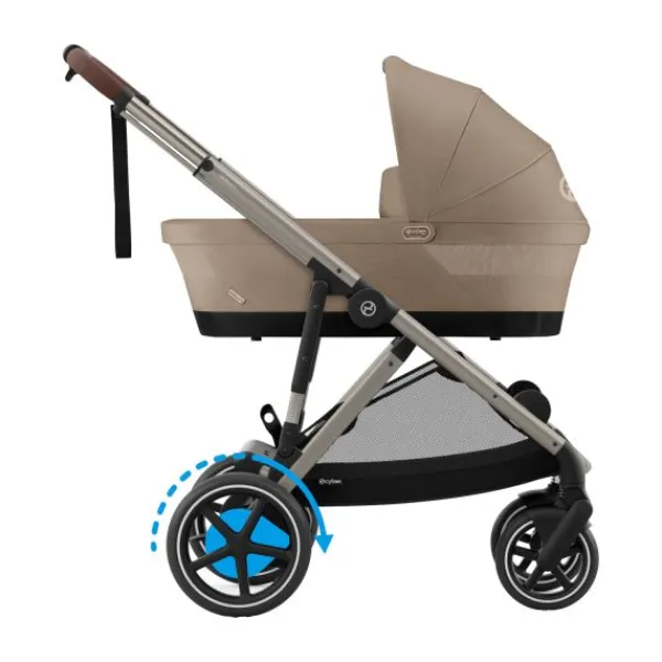 Cybex eGazelle S Almond Beige/Beige> Tweeling Kinderwagens|Duo Kinderwagens