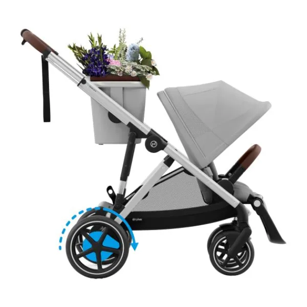 Cybex eGazelle S Almond Beige/Beige> Tweeling Kinderwagens|Duo Kinderwagens