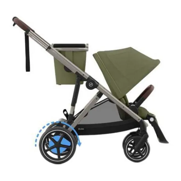 Cybex eGazelle S Almond Beige/Beige> Tweeling Kinderwagens|Duo Kinderwagens