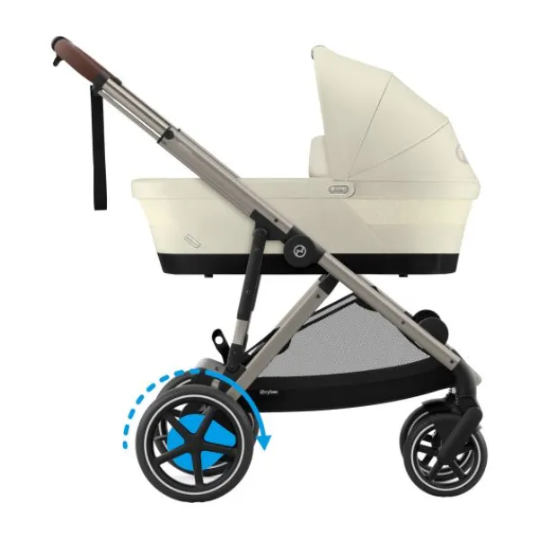 Cybex eGazelle S Almond Beige/Beige> Tweeling Kinderwagens|Duo Kinderwagens
