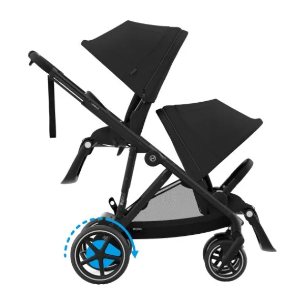 Cybex eGazelle S Almond Beige/Beige> Tweeling Kinderwagens|Duo Kinderwagens