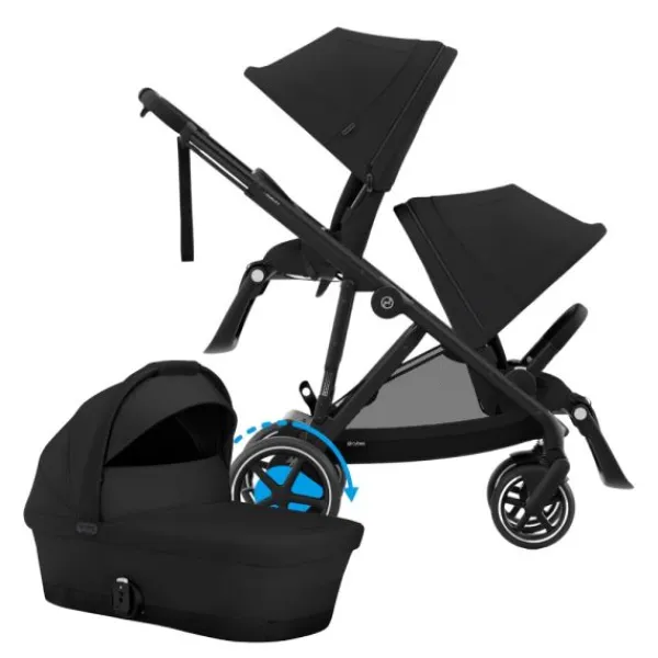 Cybex E-Gazelle S DUO kinderwagen 3-in-1 Almond Beige / Beige> Uitbreidbare Kinderwagens|Tweeling Kinderwagens