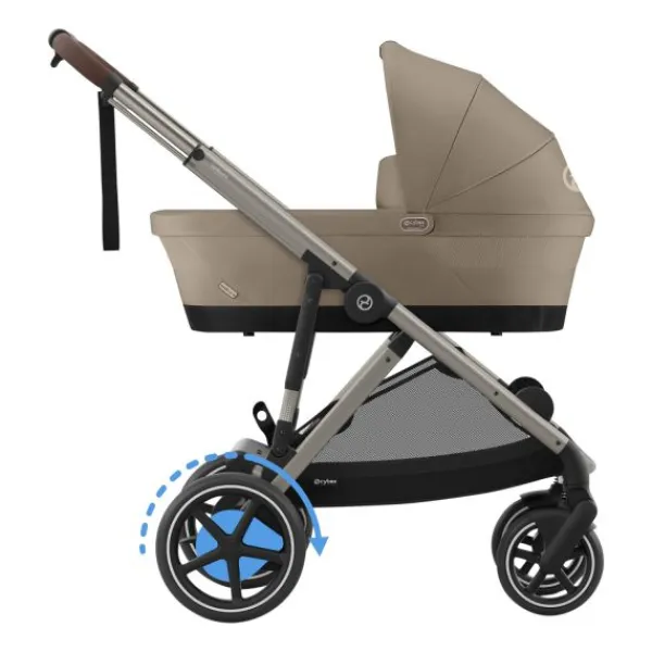 Cybex E-Gazelle S DUO kinderwagen 3-in-1 Almond Beige / Beige> Uitbreidbare Kinderwagens|Tweeling Kinderwagens