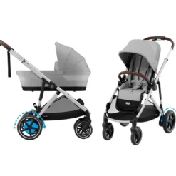Cybex E-Gazelle S Kinderwagen 2-in-1  met reiswieg Almond Beige / Beige><noscript><img width=
