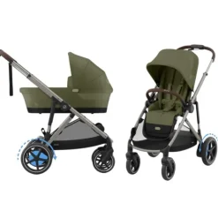 Cybex E-Gazelle S Kinderwagen 2-in-1  met reiswieg Almond Beige / Beige><noscript><img width=