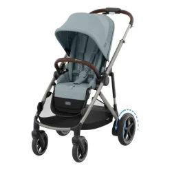 Cybex E-Gazelle S Twin-Kinderwagen Almond Beige / Beige><noscript><img width=