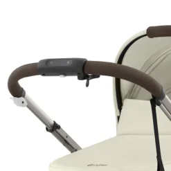 Cybex E-Gazelle S Twin-Kinderwagen Almond Beige / Beige><noscript><img width=