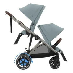 Cybex E-Gazelle S Twin-Kinderwagen Almond Beige / Beige><noscript><img width=
