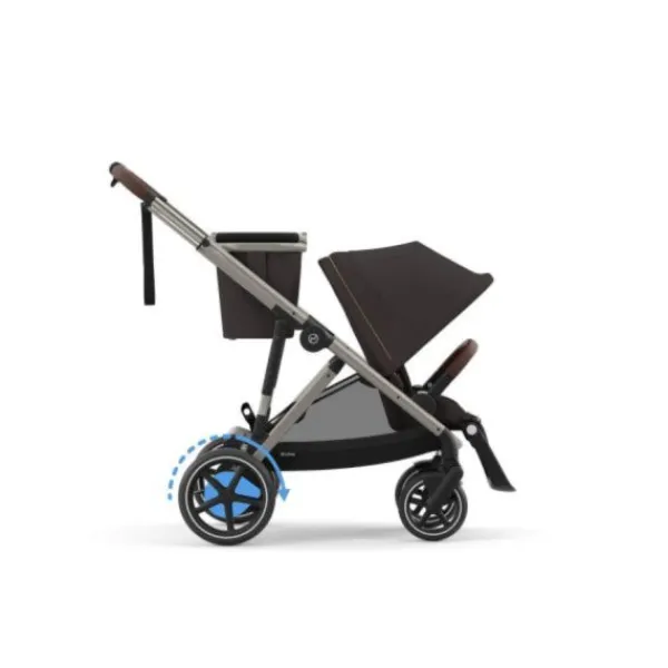 Cybex E-Gazelle S Twin-Kinderwagen Almond Beige / Beige> Uitbreidbare Kinderwagens|Wandelwagens