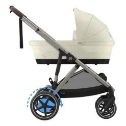 Cybex E-Gazelle S Twin-Kinderwagen Almond Beige / Beige><noscript><img width=