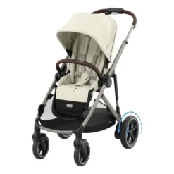 Cybex E-Gazelle S Twin-Kinderwagen Almond Beige / Beige><noscript><img width=