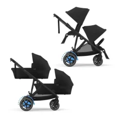 Cybex E-Gazelle S Twin-Kinderwagen Almond Beige / Beige><noscript><img width=
