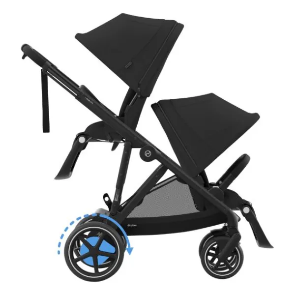 Cybex E-Gazelle S Twin-Kinderwagen Almond Beige / Beige> Uitbreidbare Kinderwagens|Wandelwagens