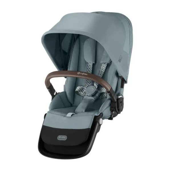 Cybex E-Gazelle S Twin-Kinderwagen Almond Beige / Beige> Uitbreidbare Kinderwagens|Wandelwagens