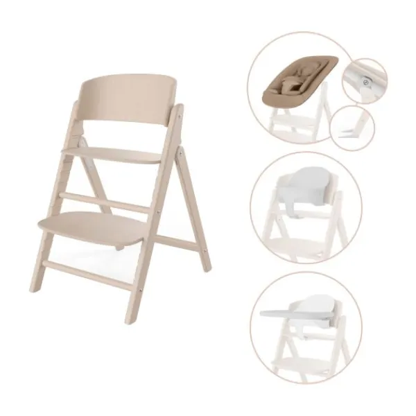 Cybex Kinderstoel Click & Fold Stone Blue - Mid Blue 4 In 1> Houten Kinderstoelen