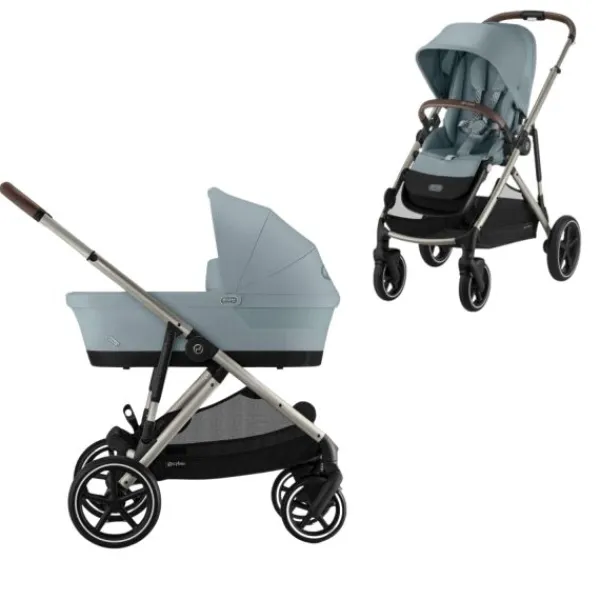 Cybex Kinderwagen Gazelle S Seashell Beige - Light Beige> Tweeling Kinderwagens|Duo Kinderwagens