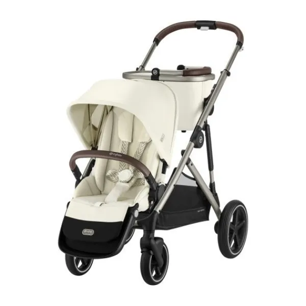 Cybex Kinderwagen Gazelle S Seashell Beige - Light Beige> Tweeling Kinderwagens|Duo Kinderwagens
