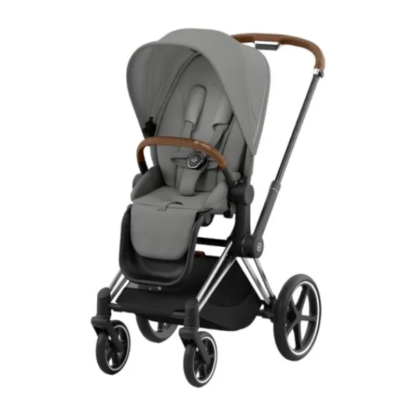 Cybex Kinderwagen 2-in-1 e-Priam 4 Chrome Brown / Chrome - Cozy Beige> Wandelwagens|Complete Kinderwagens