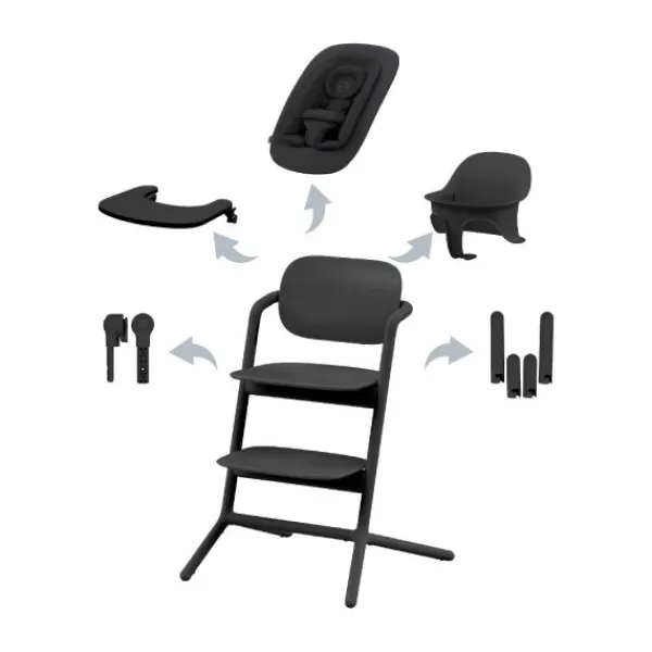 Cybex Lemo 4-in-1 Set Stone Blue - Mid Blue> Kunststof Kinderstoelen|Houten Kinderstoelen