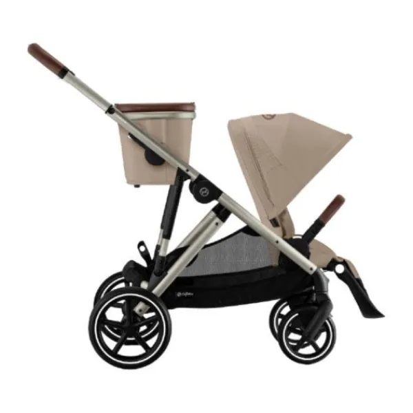 Cybex Tweelingwagen Gazelle S Seashell Beige - Light Beige> Tweeling Kinderwagens|Duo Kinderwagens