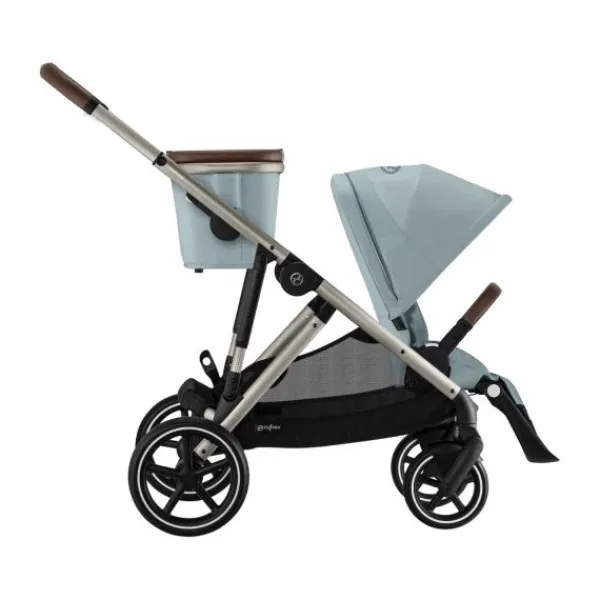 Cybex Wandelwagen Gazelle S TPE Seashell Beige - Light Beige> Tweeling Kinderwagens|Duo Kinderwagens