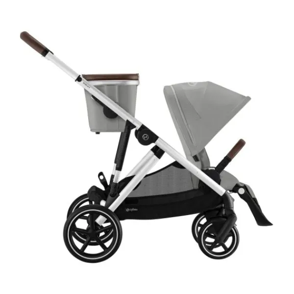 Cybex Wandelwagen Gazelle S TPE Seashell Beige - Light Beige> Tweeling Kinderwagens|Duo Kinderwagens