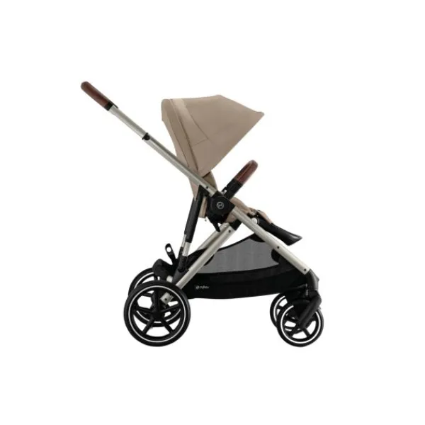 Cybex Wandelwagen Gazelle S TPE Seashell Beige - Light Beige> Tweeling Kinderwagens|Duo Kinderwagens