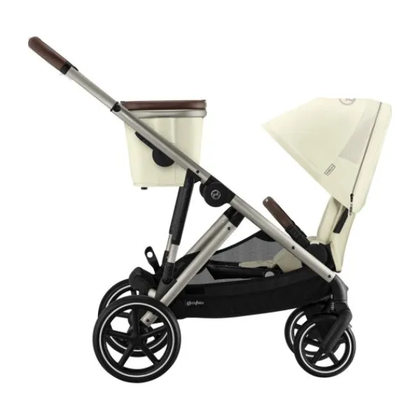 Cybex Wandelwagen Gazelle S TPE Seashell Beige - Light Beige> Tweeling Kinderwagens|Duo Kinderwagens
