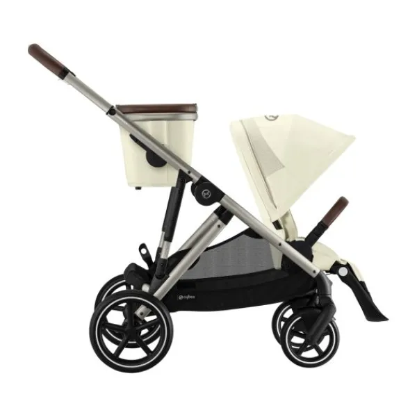 Cybex Wandelwagen Gazelle S TPE Seashell Beige - Light Beige> Tweeling Kinderwagens|Duo Kinderwagens