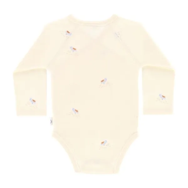 DAY Overslagromper Lange Mouw - Cream - Mt. 50/56> Rompertjes