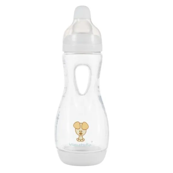 Difrax Handgreepfles Groot Woezel&Pip 240ml> Flessen