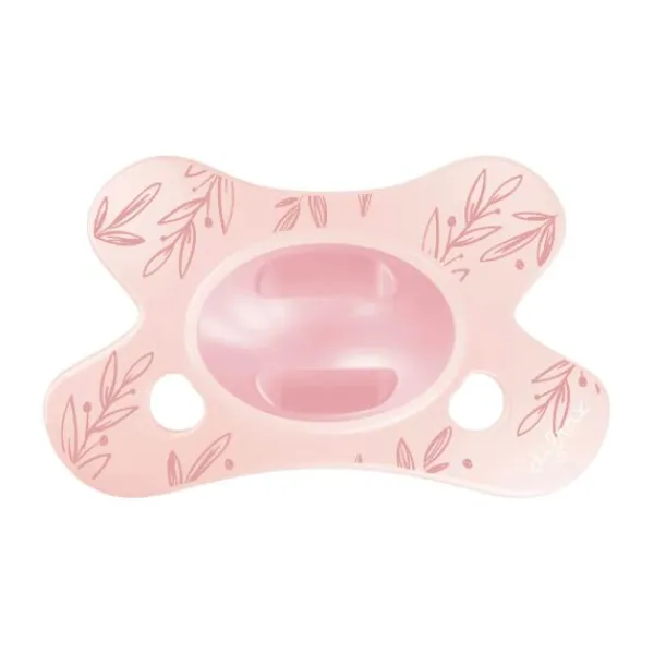 Difrax Natural Fopspeen - Newborn - Soft Pink Hearts> Fopspenen 0-6 Maanden|Fopspenen 6+ Maanden