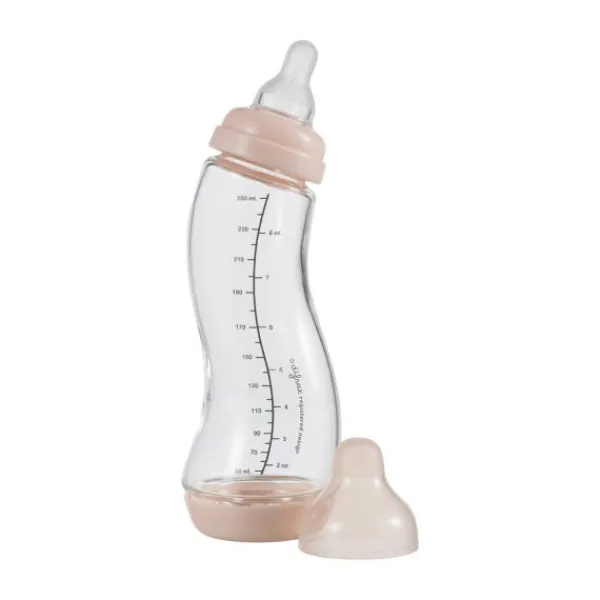 Difrax S-Fles Glas Smal 250ml Blossom> Flessen