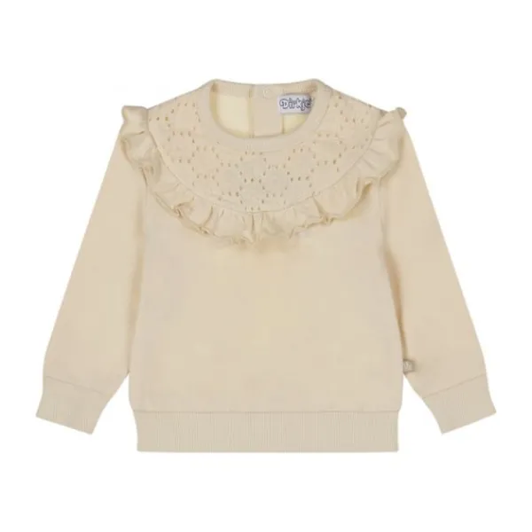 Dirkje Sweater Embroidery - Maat 80 - Offwhite> Truitjes