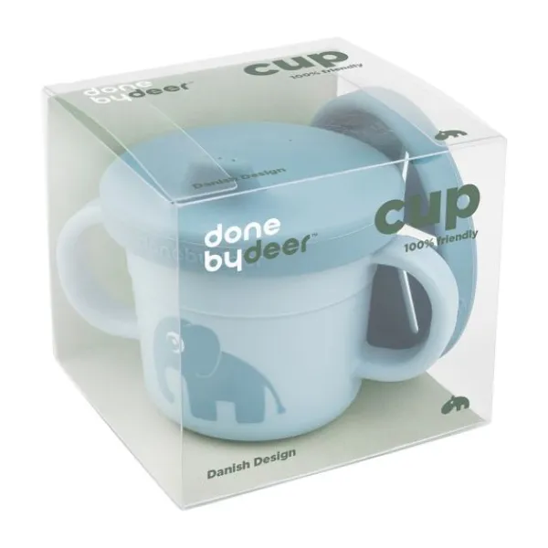 Done By Deer Foodie Spout/Snack Cup Elphee Blue> Bekers
