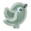 Done By Deer Silicone Stick&Stay Snack Bord Birdee Green> Bordjes