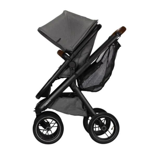 Dubatti One E5 Kinderwagen 2-in-1 Grey Frame Black/Dark Brown> Wandelwagens|Complete Kinderwagens