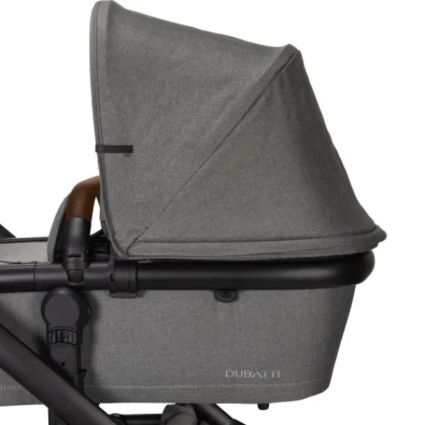 Dubatti One E5 Kinderwagen 2-in-1 Grey Frame Black/Dark Brown> Wandelwagens|Complete Kinderwagens