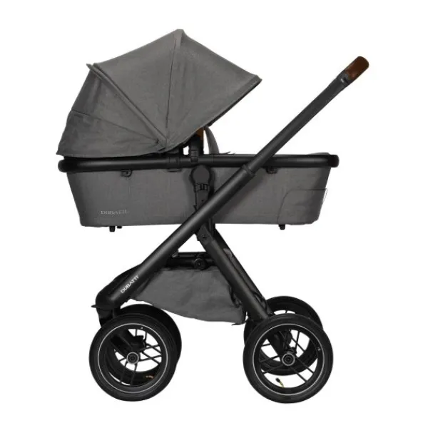 Dubatti One E5 Kinderwagen 2-in-1 Grey Frame Black/Dark Brown> Wandelwagens|Complete Kinderwagens
