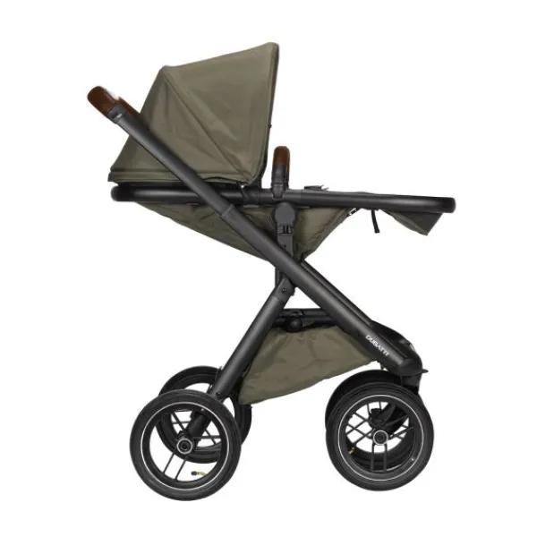 Dubatti One E5 Kinderwagen 2-in-1 Grey Frame Black/Dark Brown> Wandelwagens|Complete Kinderwagens