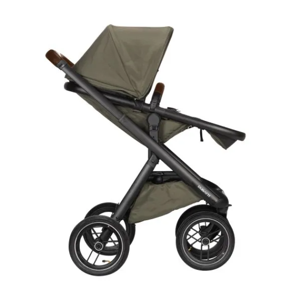Dubatti One E5 Kinderwagen 2-in-1 Grey Frame Black/Dark Brown> Wandelwagens|Complete Kinderwagens