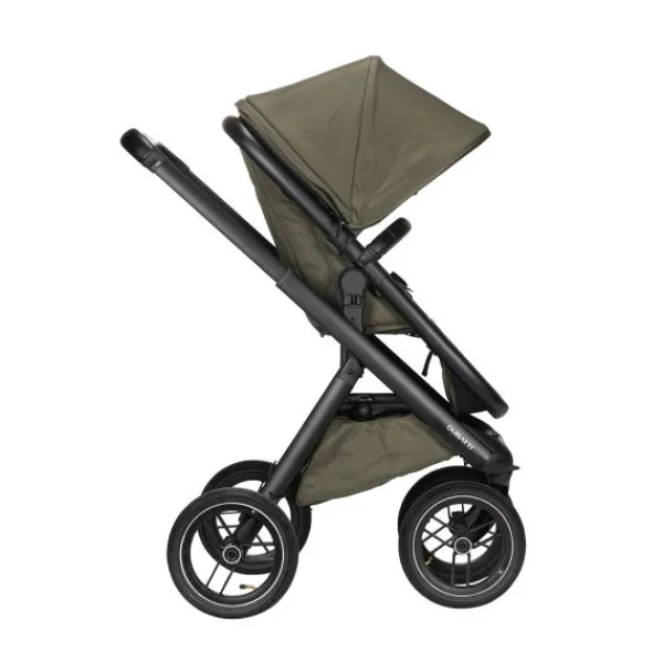 Dubatti One E5 Kinderwagen 2-in-1 Grey Frame Black/Dark Brown> Wandelwagens|Complete Kinderwagens