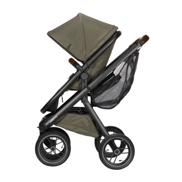 Dubatti One E5 Kinderwagen 2-in-1 Grey Frame Black/Dark Brown> Wandelwagens|Complete Kinderwagens