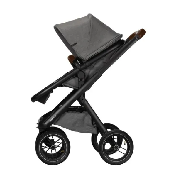Dubatti One E5 Kinderwagen 2-in-1 Grey Frame Black/Dark Brown> Wandelwagens|Complete Kinderwagens