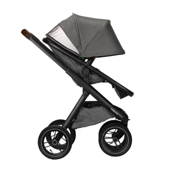Dubatti One E5 Kinderwagen 2-in-1 Grey Frame Black/Dark Brown> Wandelwagens|Complete Kinderwagens