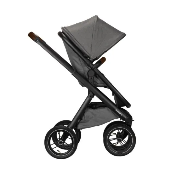 Dubatti One E5 Kinderwagen 2-in-1 Grey Frame Black/Dark Brown> Wandelwagens|Complete Kinderwagens