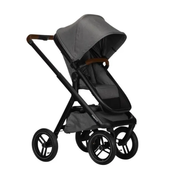 Dubatti One E5 Kinderwagen 2-in-1 Grey Frame Black/Dark Brown> Wandelwagens|Complete Kinderwagens